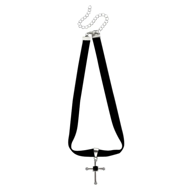 choker-aksamitka-z-krzyzykiem