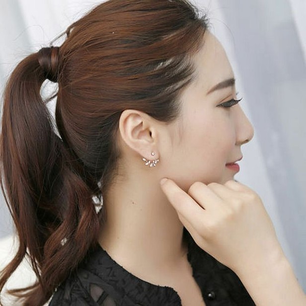 kolczyki za ucho cyrkonie