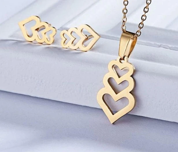 komplet bizuterii ze stali chirurgicznej