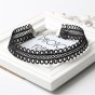 choker koronkowy czarny