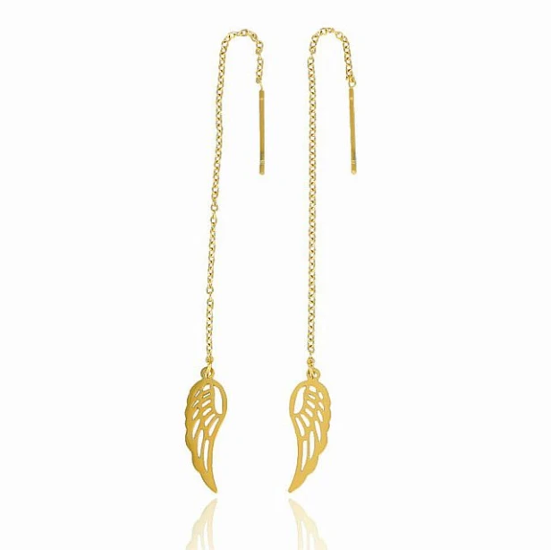 przewlekane kolczyki skrzydla